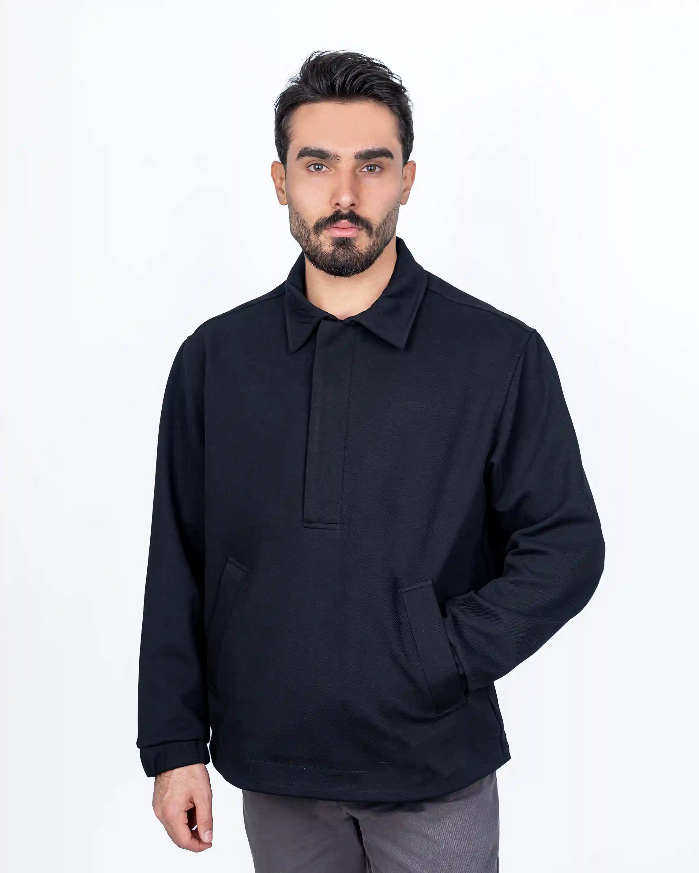 پلیور پیراهنی آستر دار