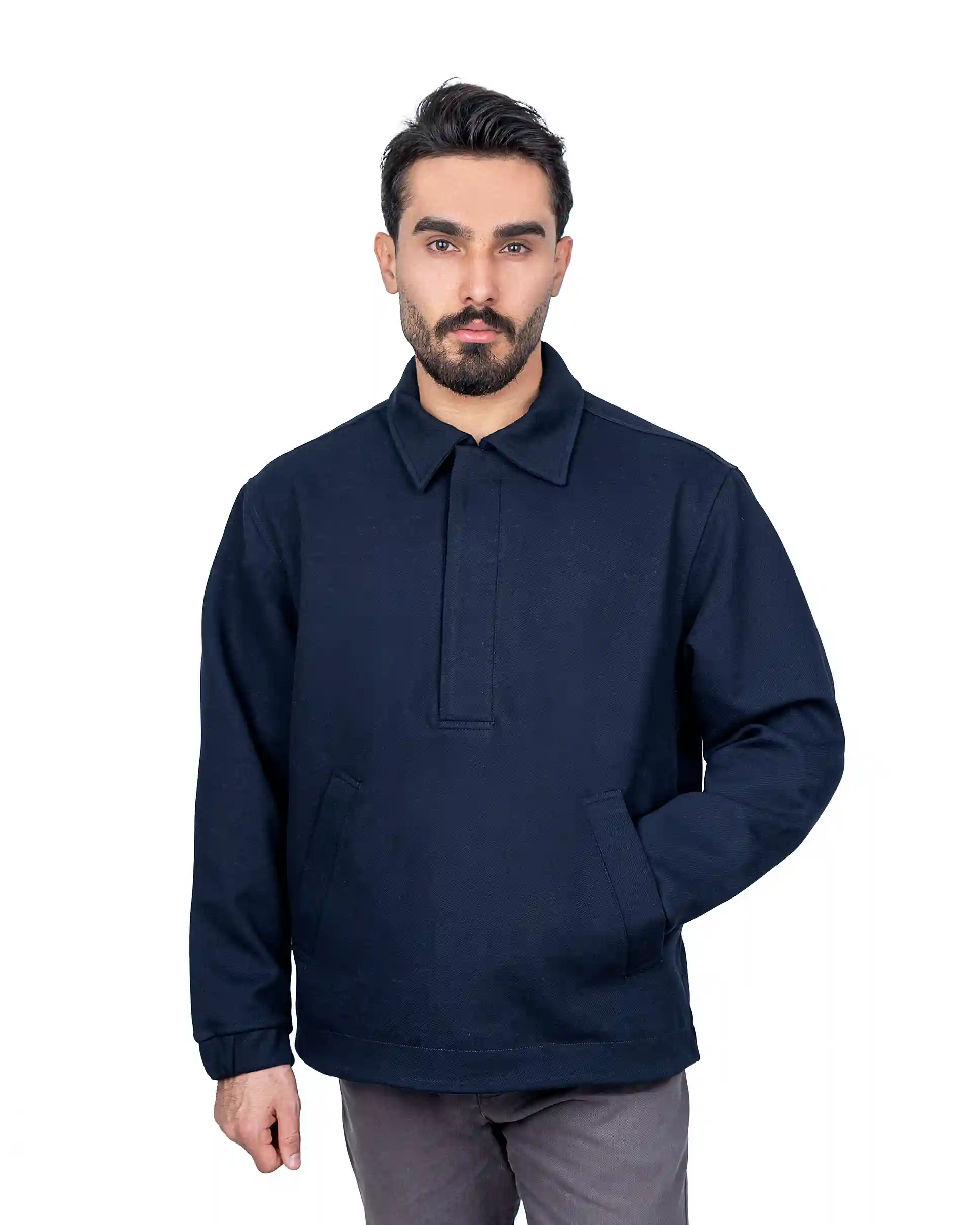 پلیور پیراهنی آستر دار