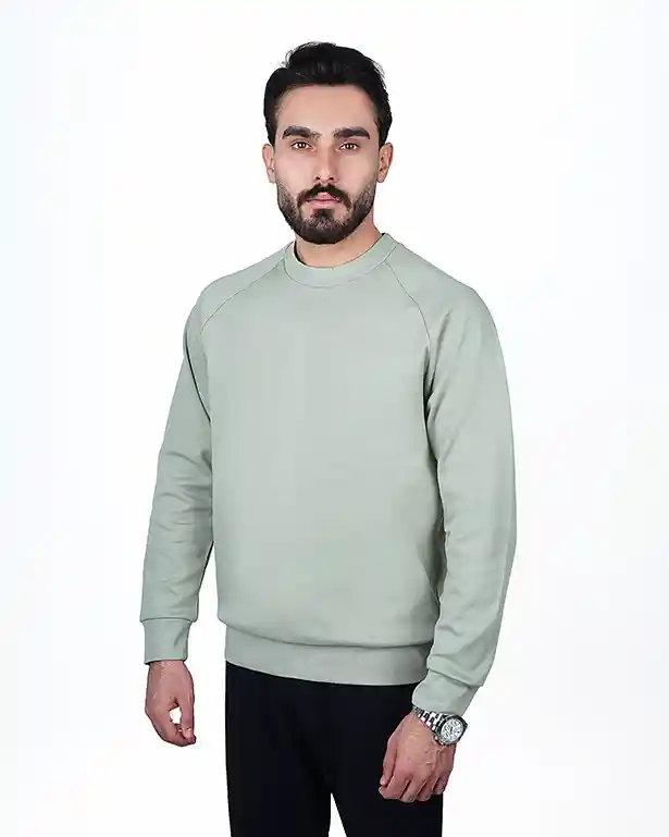 پلیور یقه گرد آستین رگلان دورو استیج