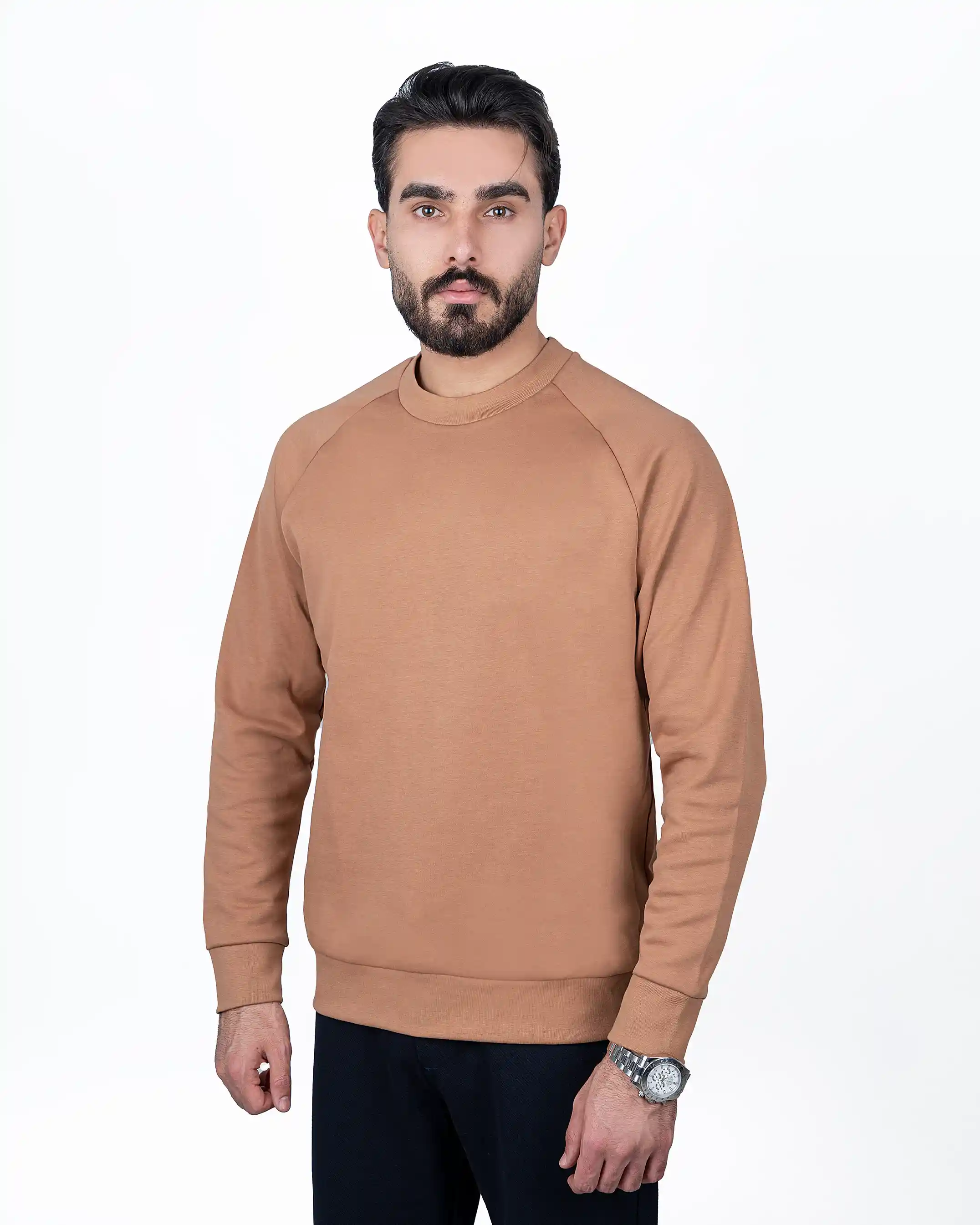 پلیور یقه گرد آستین رگلان دورو استیج