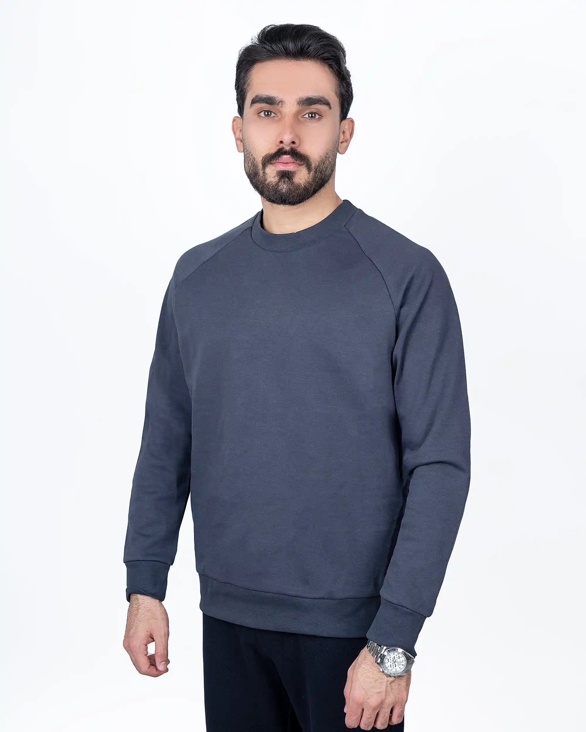 پلیور یقه گرد آستین رگلان دورو استیج