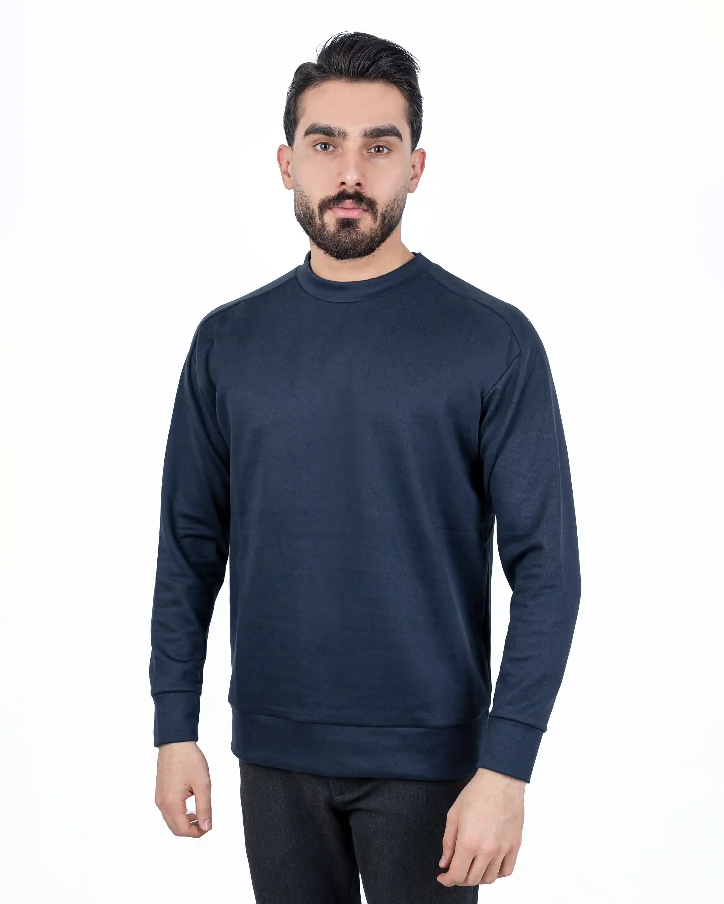 پلیور یقه گرد آستین رگلان فلامنت