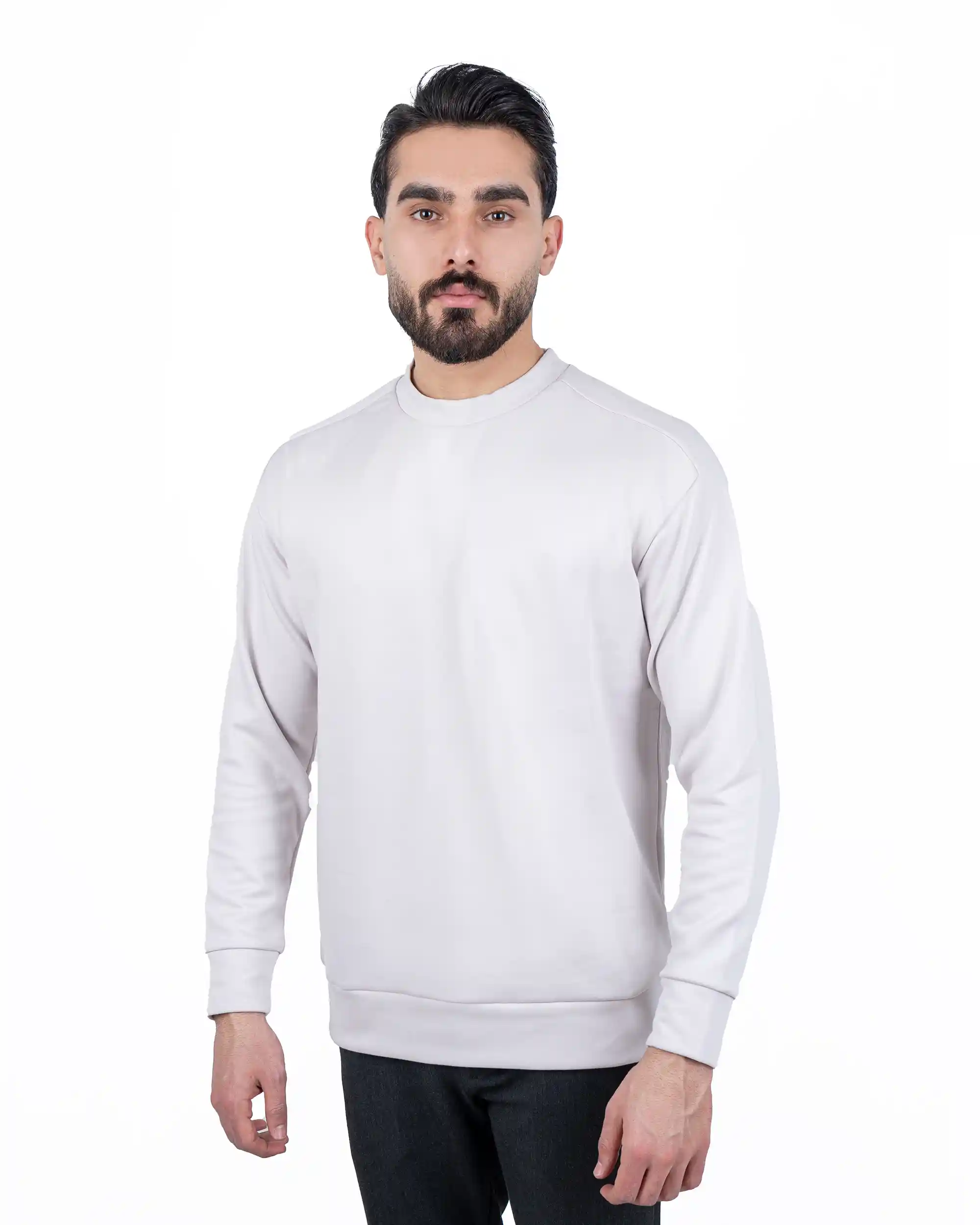 پلیور یقه گرد آستین رگلان فلامنت