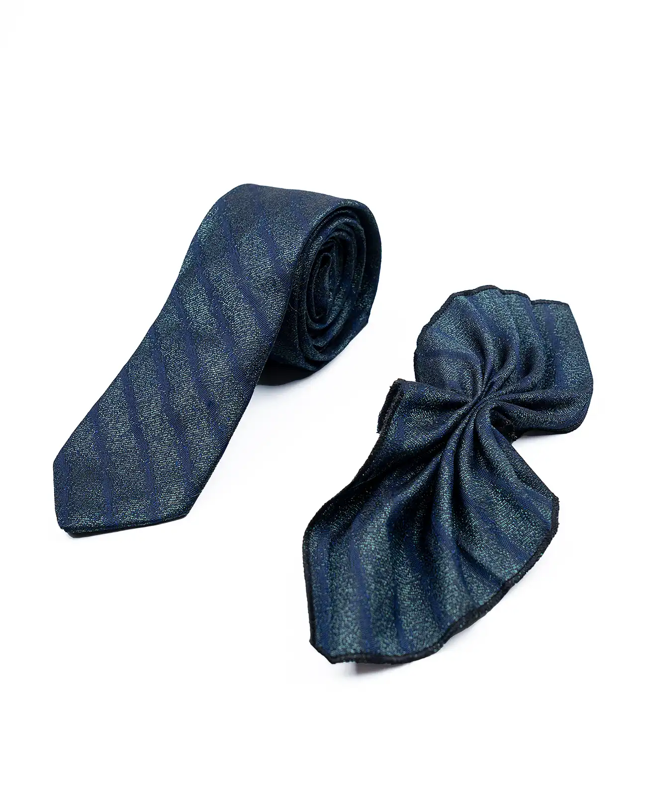 ست کراوات و پوشت طرح خط دار