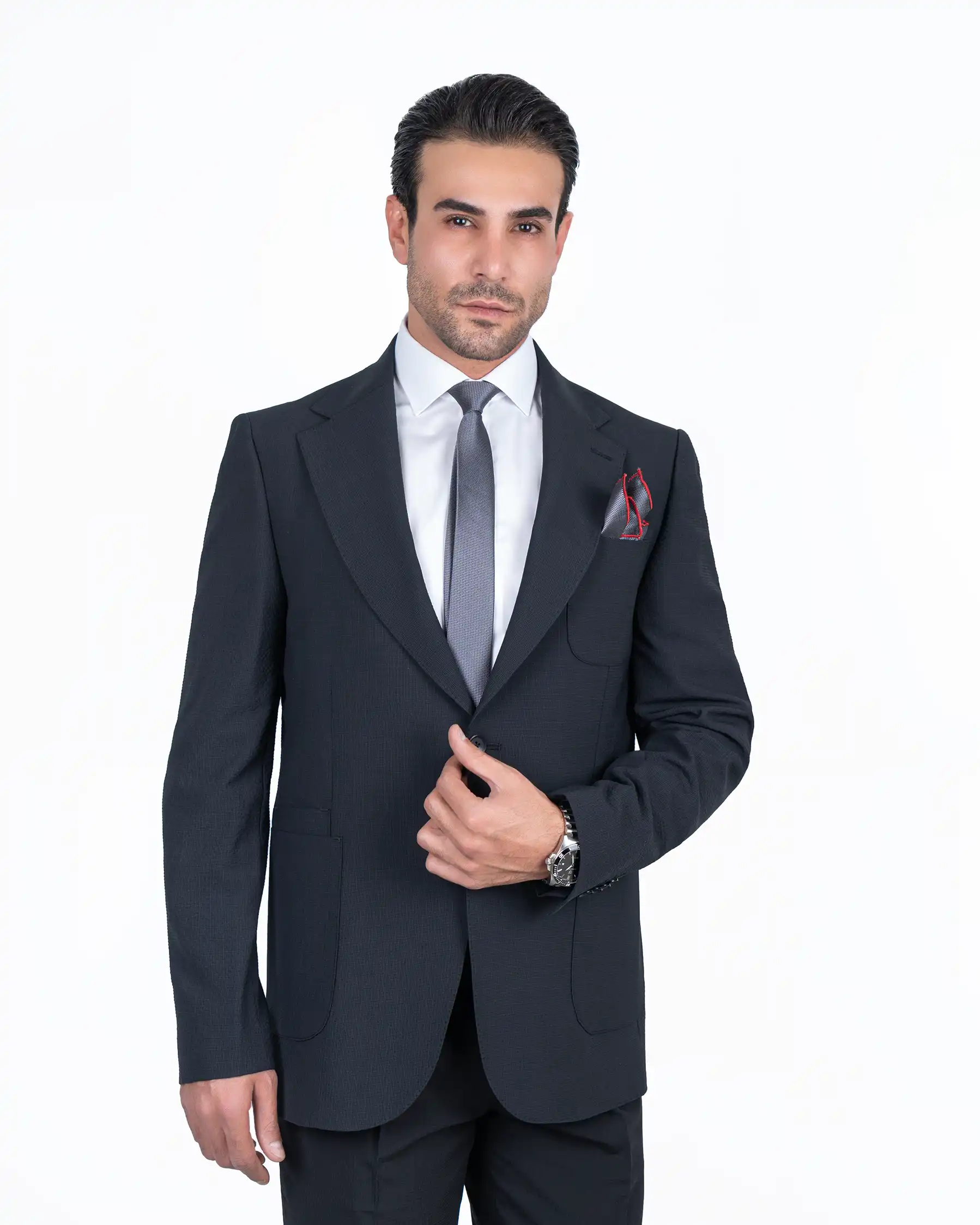 کت تک نیم آستر دو دکمه غفره