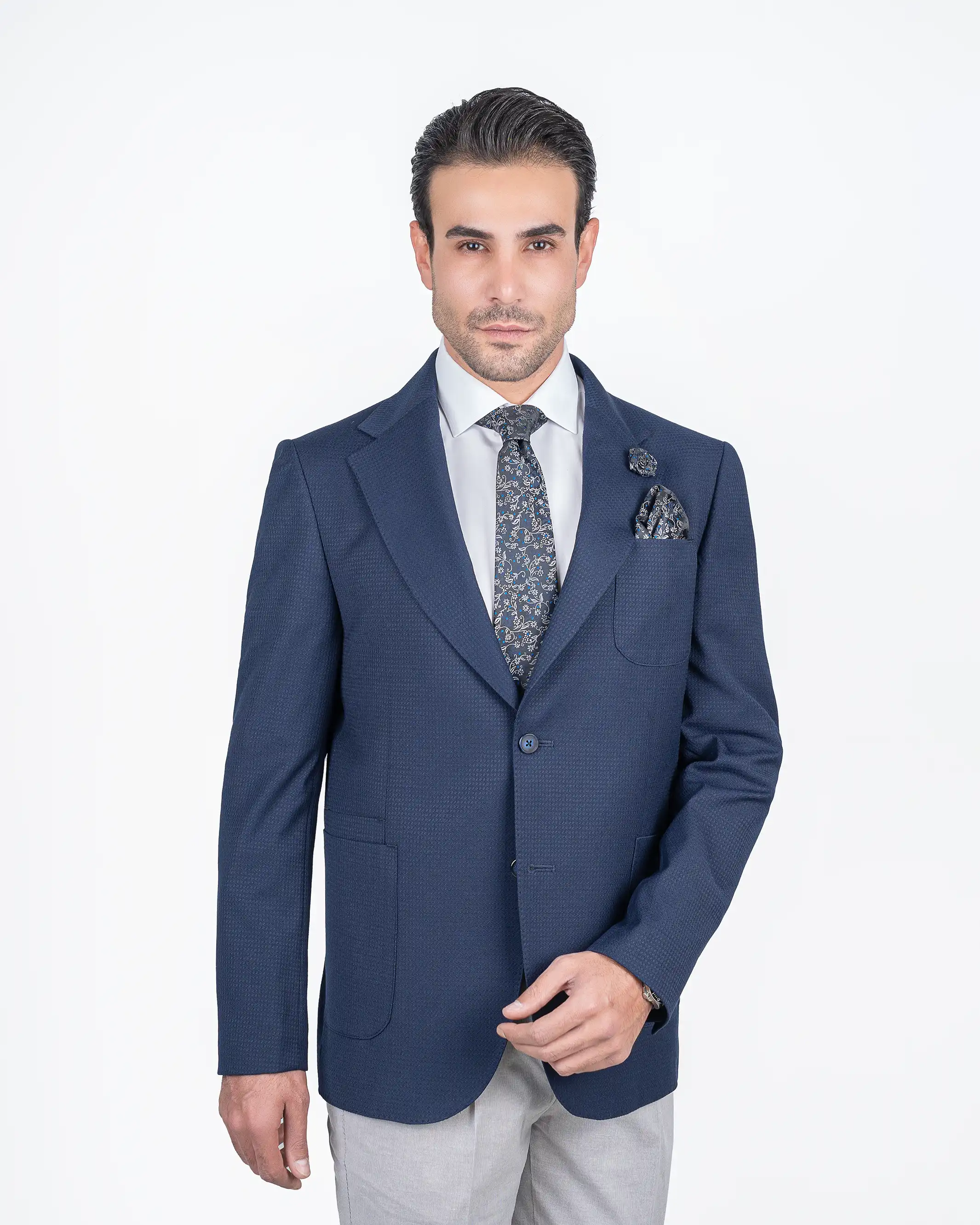 کت تک نیم آستر دو دکمه غفره